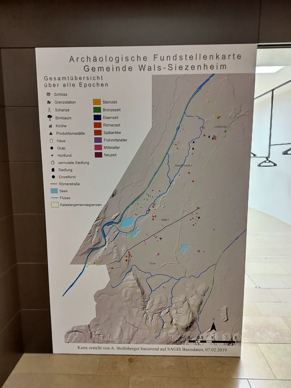 Archäologische Fundstellenkarte der Gemeinde Wals-Siezenheim