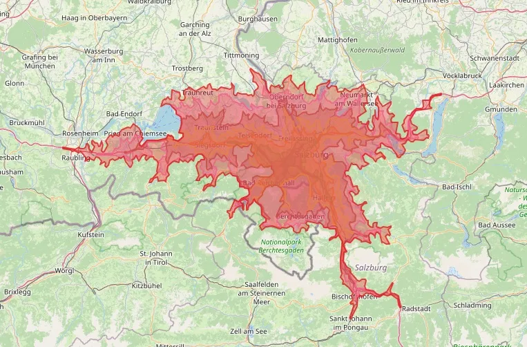 DriveHeat: A heatmap app to find out how long it takes to drive somewhere nearby